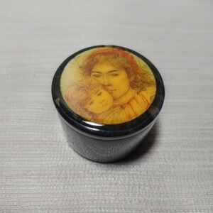 Edna Hibel Confetti Marble Trinket Box Mother & Child Art – Original Box...